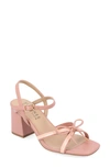 Journee Collection Issmia Block Heel Bow Sandal In Rose