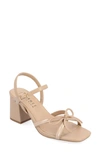 Journee Collection Issmia Block Heel Bow Sandal In Beige