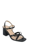 Journee Collection Issmia Block Heel Bow Sandal In Black