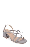 Journee Collection Amity Block Heel Sandal In Grey