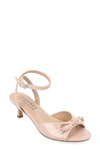 Shop Journee Collection Jennifer Bow Ankle Strap Sandal In Nude