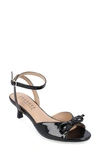 Journee Collection Jennifer Bow Ankle Strap Sandal In Black