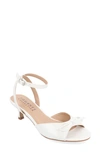 Journee Collection Jennifer Bow Ankle Strap Sandal In White
