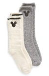 BAREFOOT DREAMS X DISNEY KIDS' 2-PACK COZYCHIC™ CLASSIC CREW SOCKS