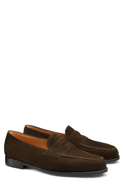 John Lobb Lopez Penny Loafer In Brown