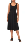 Chaus Fit & Flare Tank Midi Dress In Black