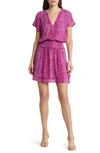 Rails Karla Leopard Print Tiered Dress In Magenta Cheetah