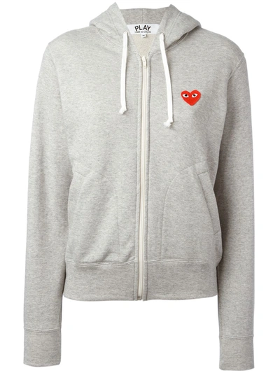 COMME DES GARÇONS PLAY HEART-APPLIQUÉ COTTON HOODIE,AZT16712002101