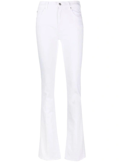 7 For All Mankind Bootcut Optic高腰修身牛仔裤 In White