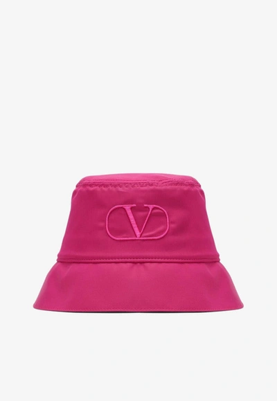 Valentino Garavani Vlogo Bucket Hat In Pink