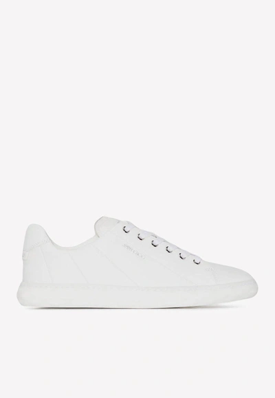 JIMMY CHOO DIAMOND NAPPA LEATHER LOW-TOP SNEAKERS,DIAMONDLIGHTNAP096