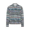 SACAI SACAI  GRAPHIC-PRINT DISTRESSED DENIM JACKET