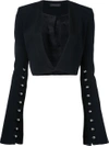 DAVID KOMA STUDDED CROPPED JACKET,SS17DJ17J12000115