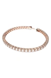 Swarovski Matrix Tennis Bracelet In Rose Gold