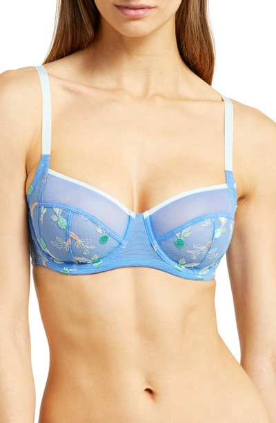 Skarlett Blue Spellbound Underwire Full Coverage Bra In Pool Combo