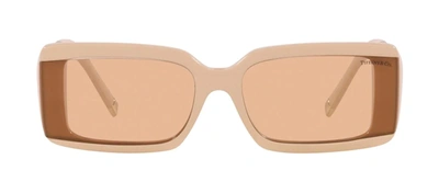 Tiffany & Co 0tf4197 835973 Rectangle Sunglasses In Brown