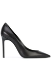 Saint Laurent Stiletto Pointed Toe Patent Pump In Black