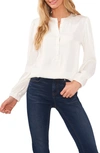 Cece Charmeuse Blouse In Soft Ecru