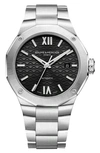 Baume & Mercier Men's Swiss Automatic Stainless Steel Bracelet Watch 42mm In Black
