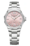 Baume & Mercier Riviera 10675 Automatic Bracelet Watch, 33mm In Pink