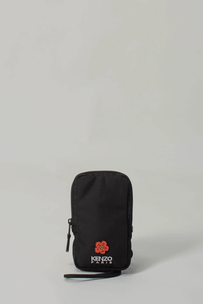 Kenzo Phone Holder Shoulder Bag In Black