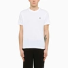 Stone Island Ribbed Crew Neck Cotton T-shirt In White
