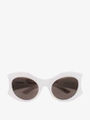 Balenciaga Eyewear Hourglass Round Sunglasses In White
