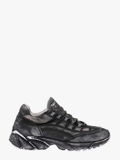 Mm6 Maison Margiela Leather & Synthetic Low Top Sneakers In Black