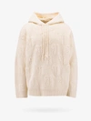 Nanushka Monogram Hooded Wool Blend Knit Sweater In Beige