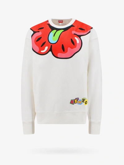 Kenzo Boke Print Sweatshirt In Grey