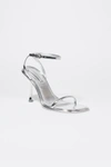 Jonathan Simkhai Carmela Evening Sandal In Silver Metallic