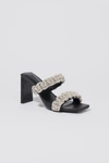 Simkhai Walker Crystal Rope Sandal In Black Silver