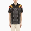 Marcelo Burlon County Of Milan Xkappa Logo-patch Polo Shirt In Black