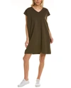 Eileen Fisher V-neck T-shirt Dress In Green