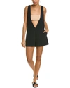 Onia Crinkle Pull-on Romper In Black