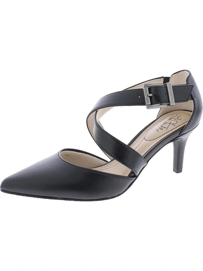 Lifestride See This Womens Strappy Dress Pointed Toe Heels In Black