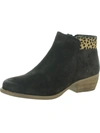 ERIC MICHAEL ARIA WOMENS SUEDE ALMOND TOE ANKLE BOOTS