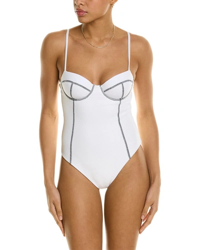 Onia Valerie Balconette One-piece Swimsuit In White