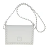 Carmen Sol Graziella Flap Crossbody In Light Grey