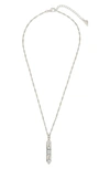 Sterling Forever Rhodium Plated Romilly Cz Necklace In Silver