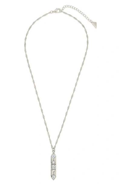 Sterling Forever Rhodium Plated Romilly Cz Necklace In Silver