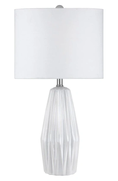 Nuloom 25in Devin Ceramic Linen Shade Table Lamp In Cream