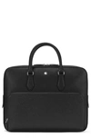 Montblanc Sartorial Medium Leather Briefcase Document Case In Black