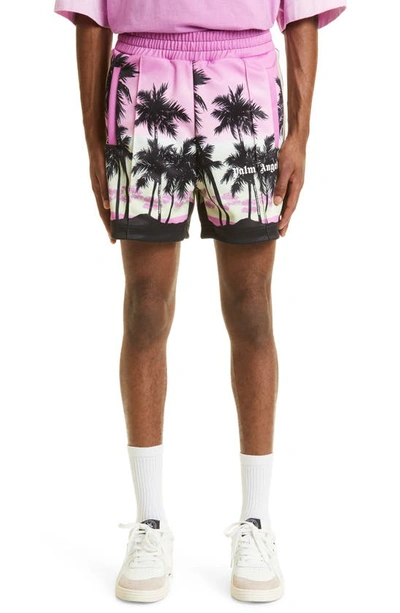 Palm Angels Shorts In Purple