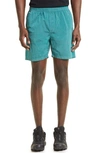 Stone Island Nylon Shorts In Turquoise