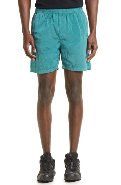 Stone Island Nylon Shorts In Turquoise