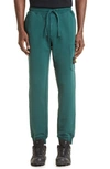 Stone Island Cotton Track Pants In Bottle Green