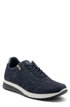 Ara Murray Zip Sneaker In Navy Suede