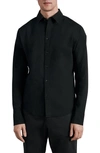 Rag & Bone Fit 2 Tomlin Slim Fit Solid Cotton Button-up Shirt In Black