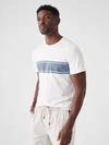 Faherty Sunwashed T-shirt In White Surf Stripe